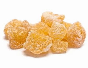 مكعبات الزنجبيل المجفف قليل السكر