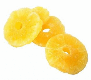 شرائح أناناس مجفف سكر عادي