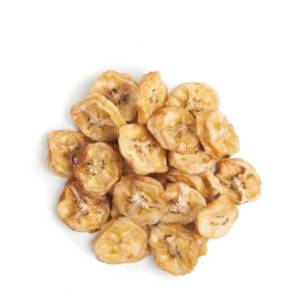 حلقات الموز المجفف قليل السكر